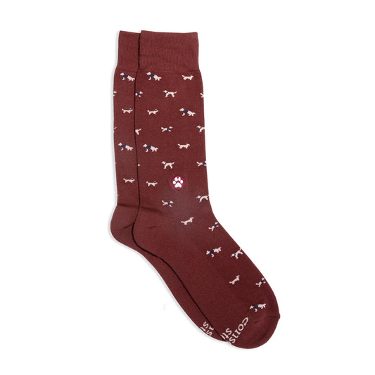 Socks That Save Dogs - Maroon