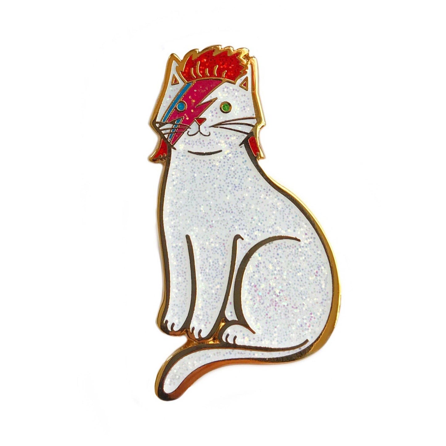 Bowie Cat Enamel Pin