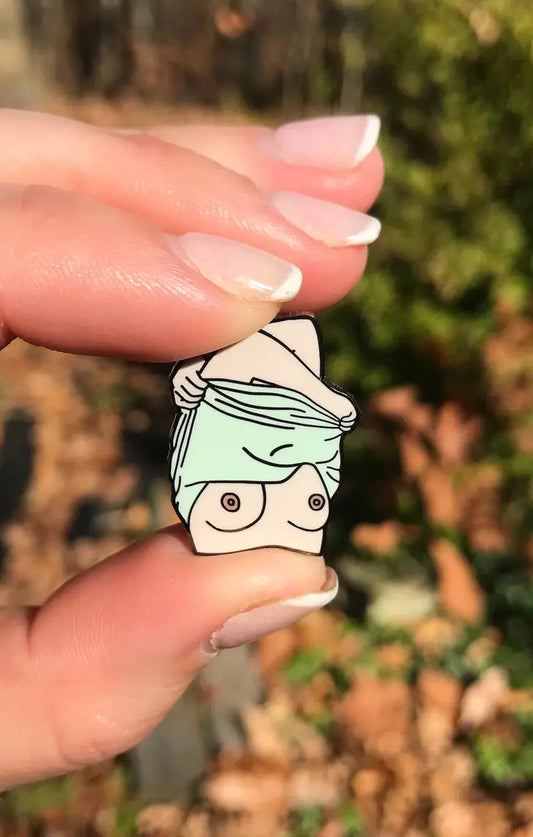Free The Nip Enamel Pin