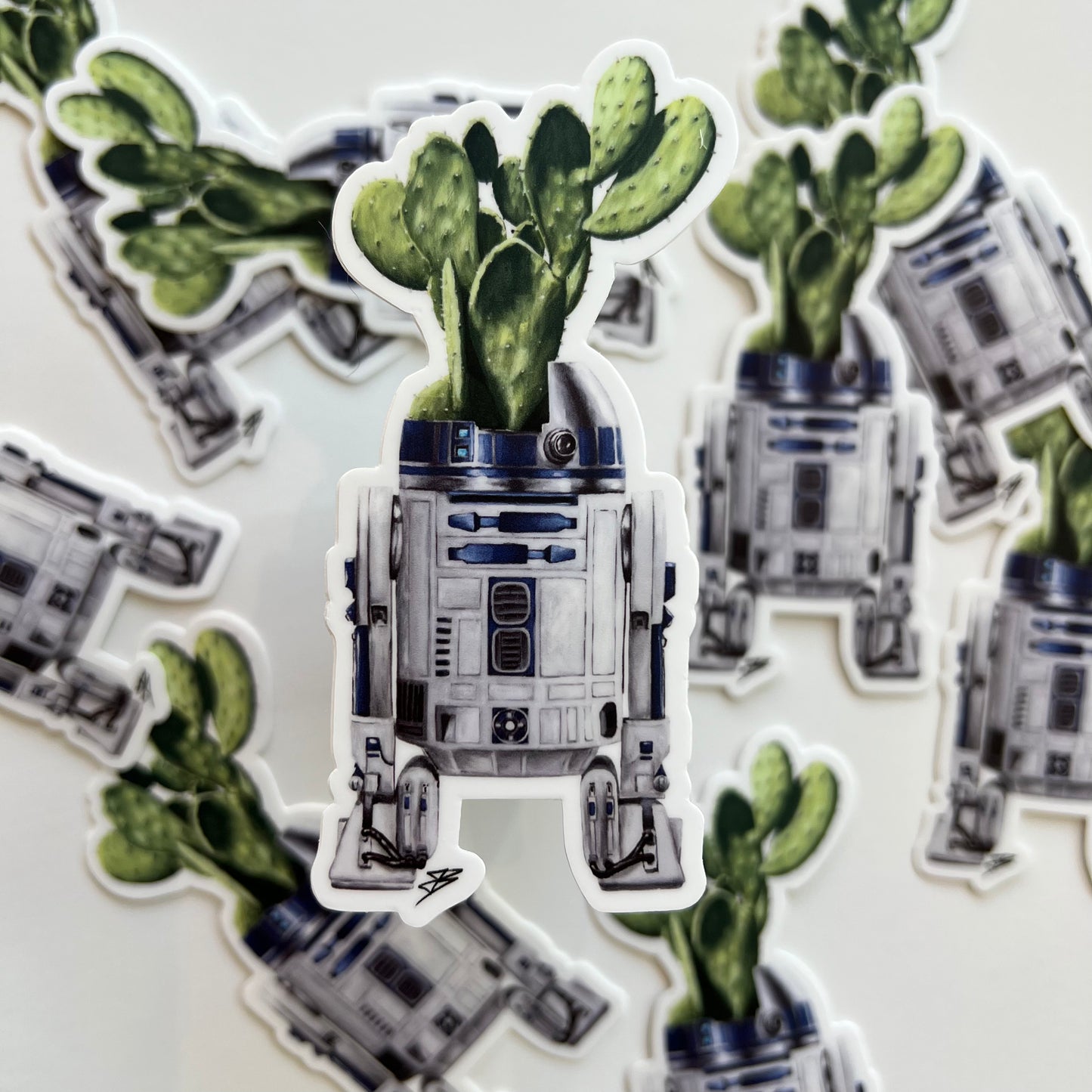 R2D2 Cactus Sticker