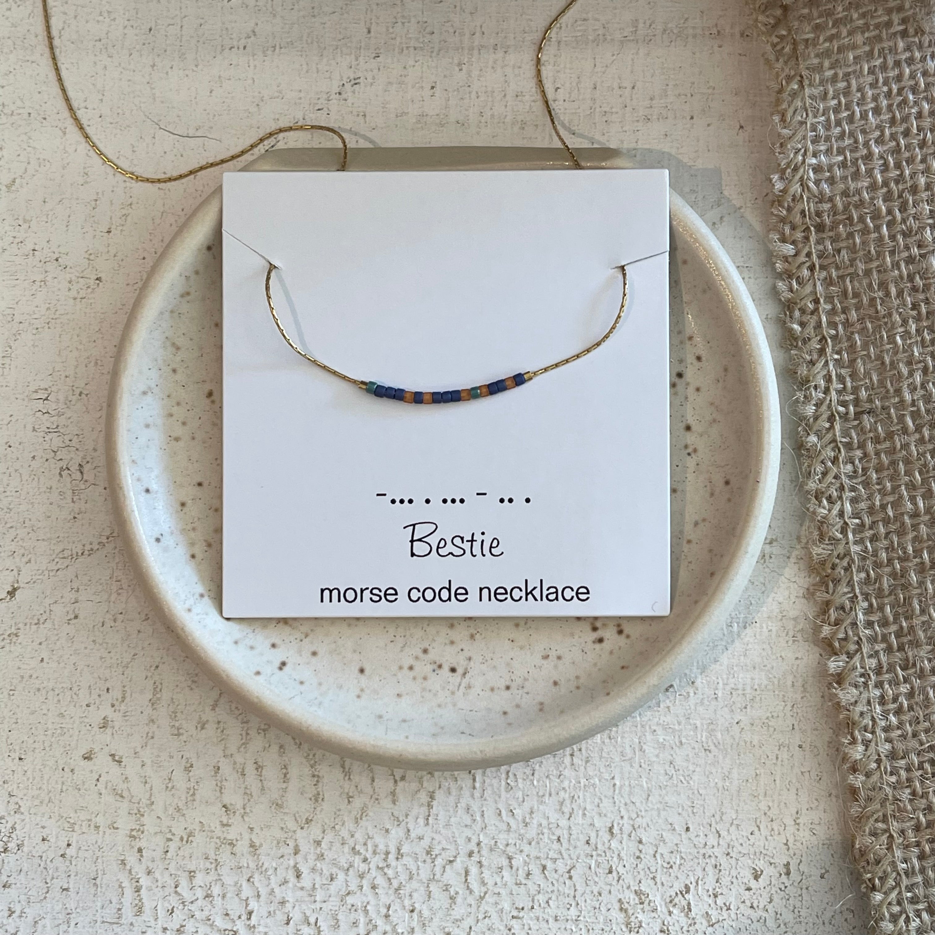 Amazon.com: JENNYandJUDE CUSTOM Gold Fill Morse Code Necklace also in  Silver : Handmade Products