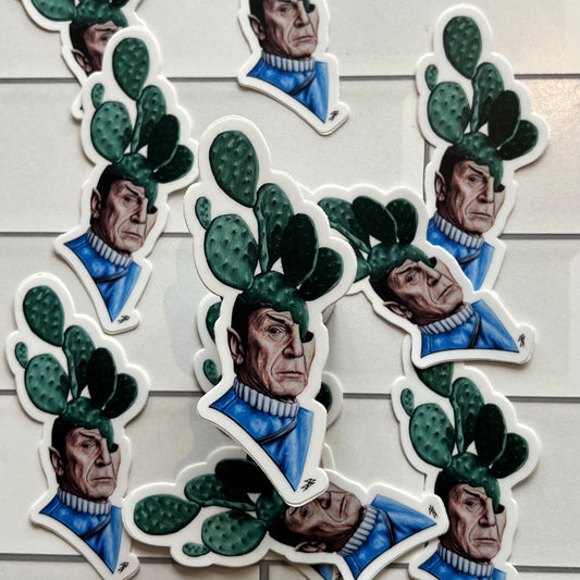 Cactus Spock Sticker