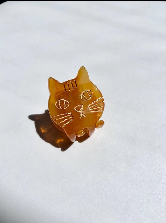 Acetate Mini Kitty Claw -Honey