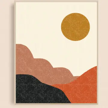 Terracotta Rising Sun Art Print