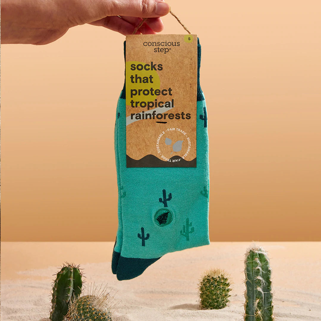Socks that Support Conservation International - Cactus pattern